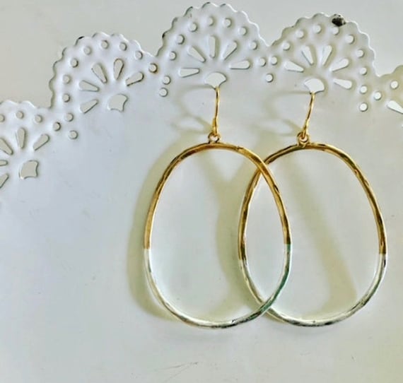 Mixed Metal Statement Earrings