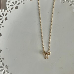Gold Bow Necklace, Tiny Bow Neckkace, Bow Jewelry, Bow Pendant, Minimalist Jewelry, Bridal Jewelry, Layering Necklace