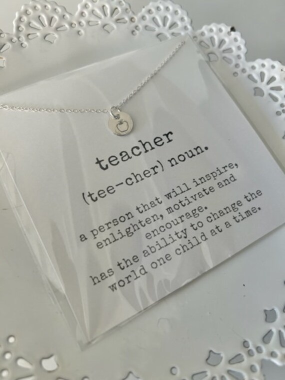 Teacher Necklace, Gift For Teacher