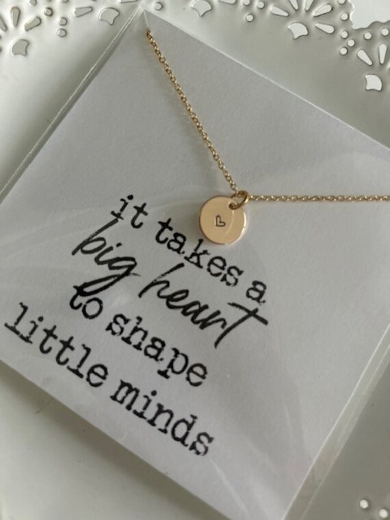 It Takes A Big Heart To Teach Little Minds, Teacher Necklace