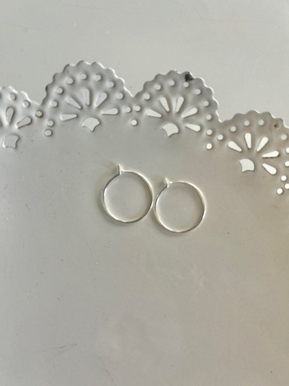 Small Silver Hoop Earrings