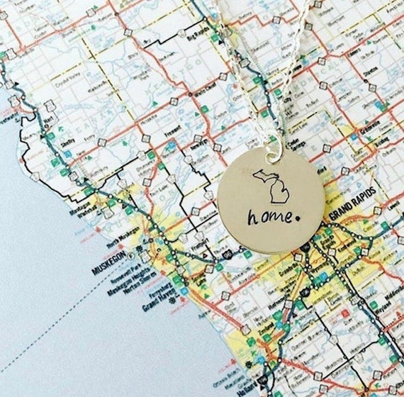 Home State Stamped Necklace