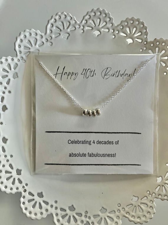 Birthday Necklace, Happy Birthday Necklace, 30th Birthday Gift,  40th Birthday Gift, 50th Birthday Gift, Birthday Card,  Birthday Gift