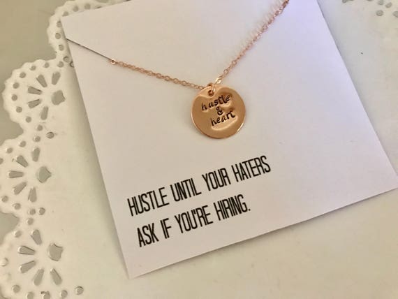 Hustle and Heart Necklace, Lady Boss Jewelry
