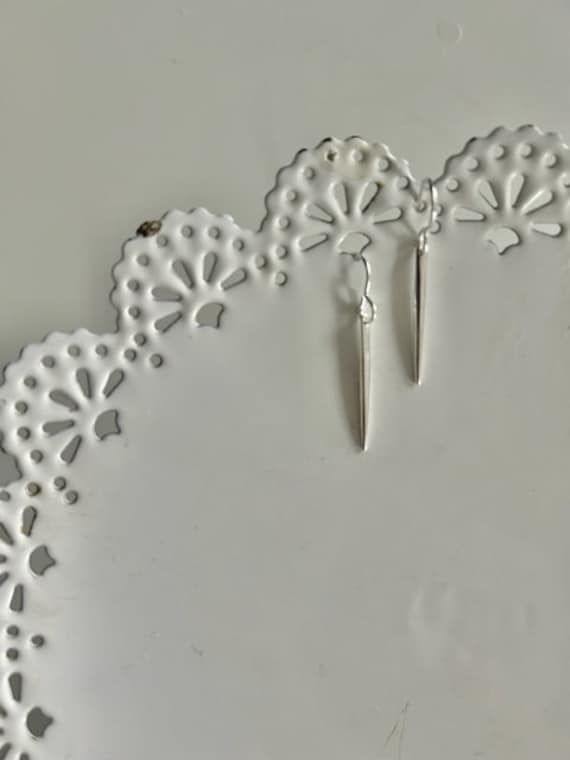 Silver Spike Earrings