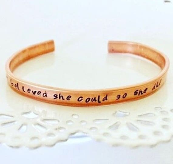 She Believed She Could So She Did Cuff Bracelet