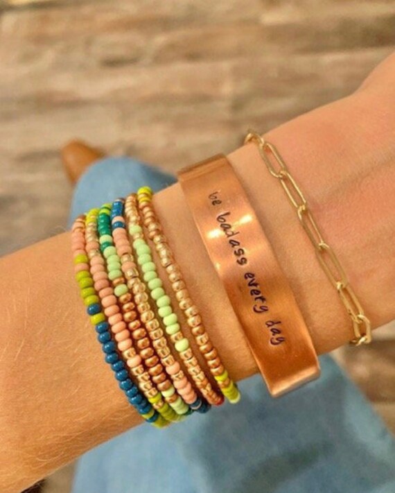 Be A Badass Everyday Cuff Bracelet, Friendship Bangle, Gift for