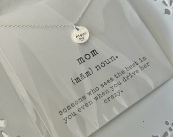 Mom Necklace in Gift Packaging