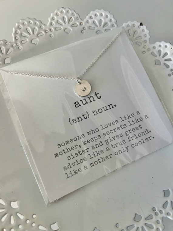 Aunt Necklace, Gift For Aunt