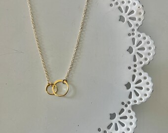 Two Linked Circle Necklace