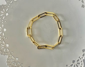 Gold Paperclip Chain Bracelet