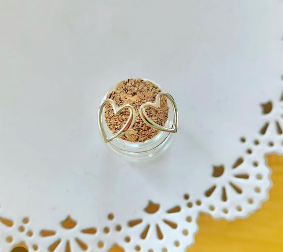 Silver Heart Post Earrings