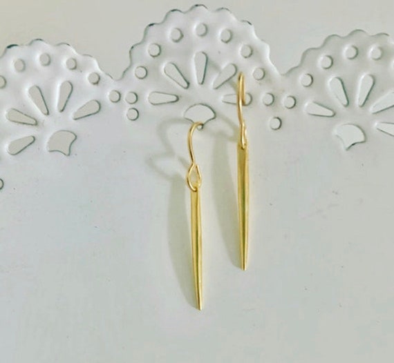 Gold Spike Earrings