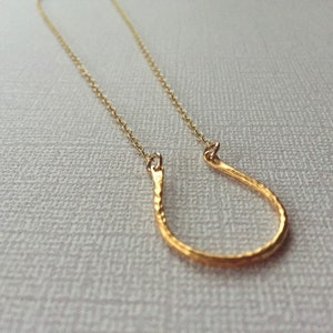 Gold Horseshoe Necklace, Minimalist Jewelry, Lucky Jewelry, Bridal Jewelry, Dainty Horseshoe, Tiny Horseshoe, Good Luck Necklace, Boho
