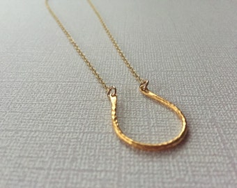 Gold Horseshoe Necklace