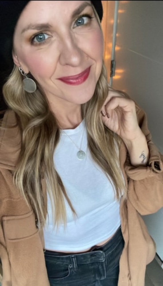 Hammered Disk Earrings