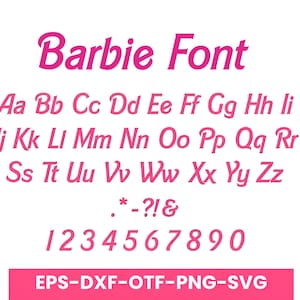 Barbie Font SVG Bundle: Glam Fashion Letters & Numbers (Digital Download))