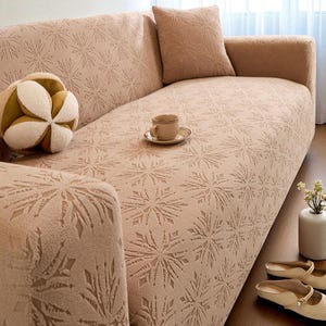 Snowflake Texture Sofa Cover: All-Inclusive Polyester Couch Protector