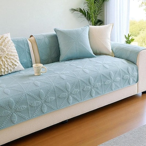 Pure Cotton Sofa Cover – Soft Non-Slip Couch Cushion for All Seasons | Autumn Winter Universal Sofa Towel, Minimalist Cotton Slipcover