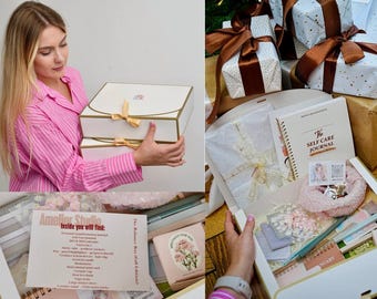 Mindfulness Gift Box: Journal, Palo Santo, Yoga Socks & more, stationery gift set