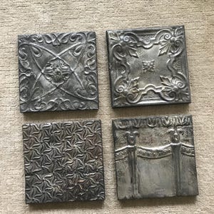 5 Vintage Tin Ceiling Tiles