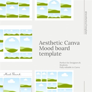 Aesthetic Mood Board Canva Templates | Editable Branding Board for Designers & Creators | Instant Digital Download
