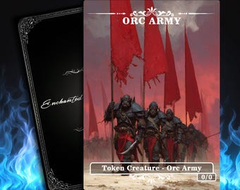 Orc Army Token: Full Art Custom Magic Full Art TCG  for  Decks, token for mtg