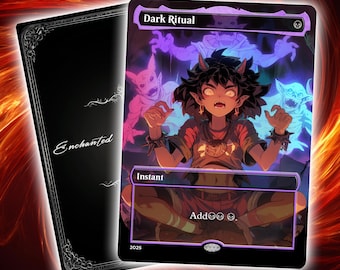Ritual Sombrio | Carta Personalizada Premium | Carta TCG com Arte Completa | Impressão Nítida de Alta Qualidade | Durável, Perfeita para Jogos e Colecionismo