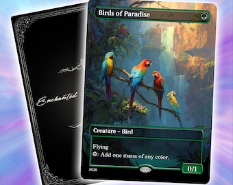 Birds of Paradise | Premium  Custom Card | Full Art TCG  Card | High-Quality, Clear Printing | Durable, Perfect for Gaming and Collecting