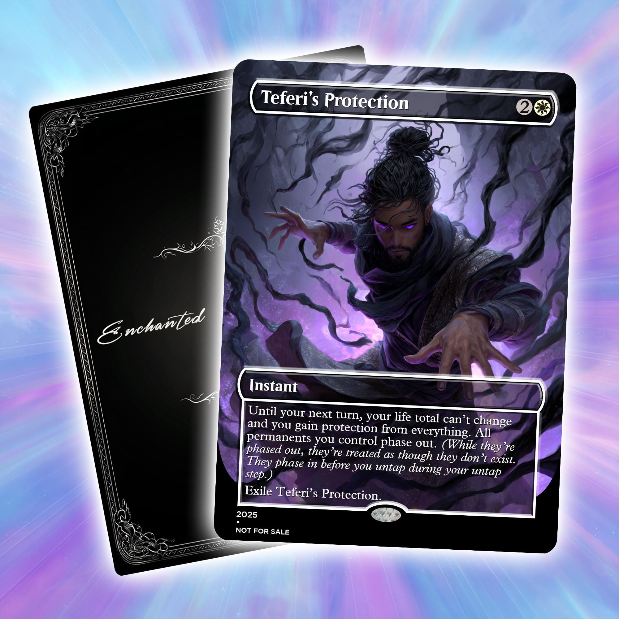 Teferi's Protection Full Art TCG Card: Custom EDH Commander Game