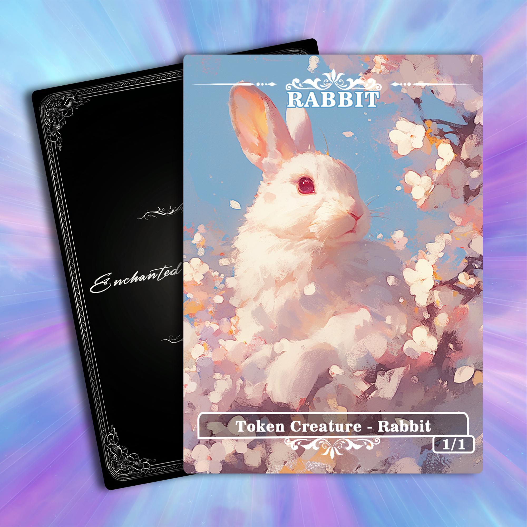 ウサギトークン フルアート TCG : 春の花の癒しウサギ フルアート、MTG