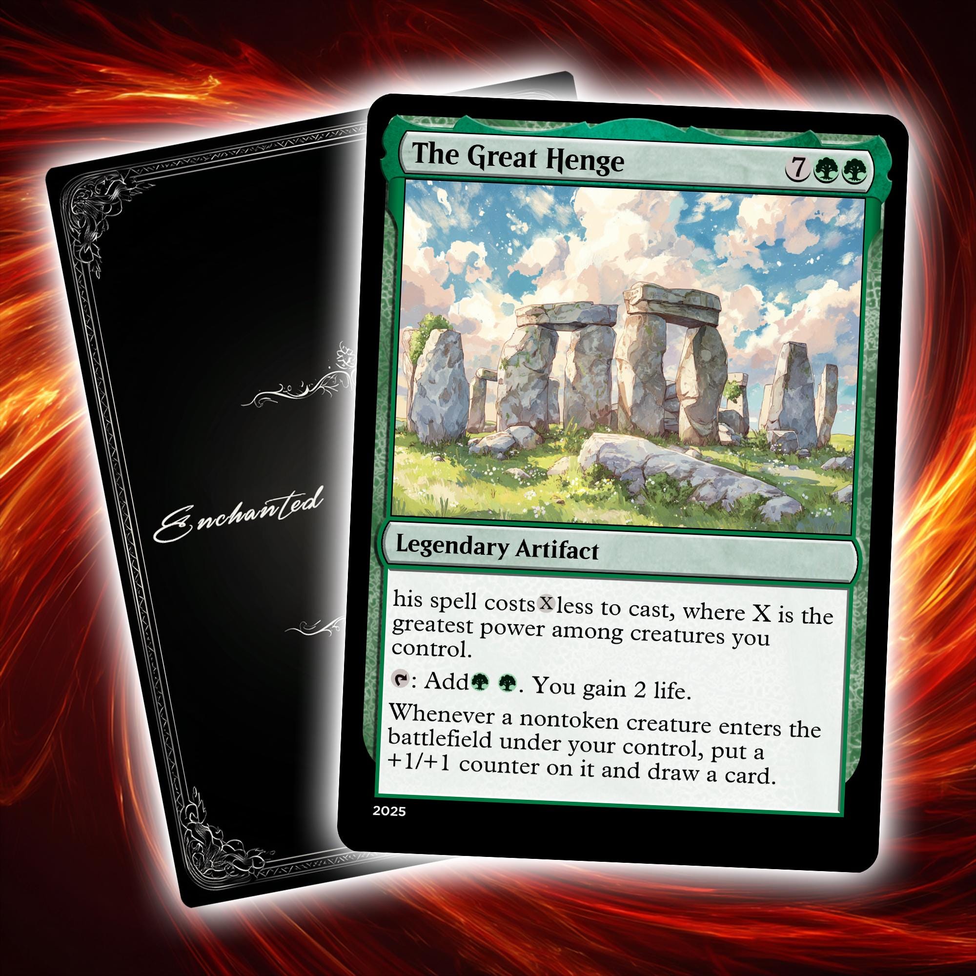The Great Henge Foil The Great Henge Proxy Card  Custom Art Magic Card   Near Mint Condition For Gameplay Ken Hodge