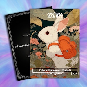 Rabbit Token MTG Proxy: Full Art Custom Magic Token