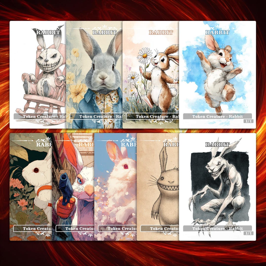 Rabbit Token （1/1) - Full Art Custom Magic Proxies - Tokens for Your ...