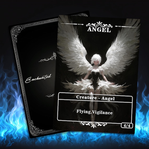 Full Art Angel Token Full Art TCG : Custom Magic Card (4/4 Flying