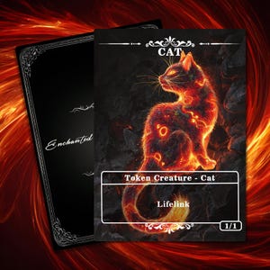 Cat Token MTG (1/1) - Full Art Custom Magic Proxies - Tokens for your Favorite Decks,Ember - Formed Cat