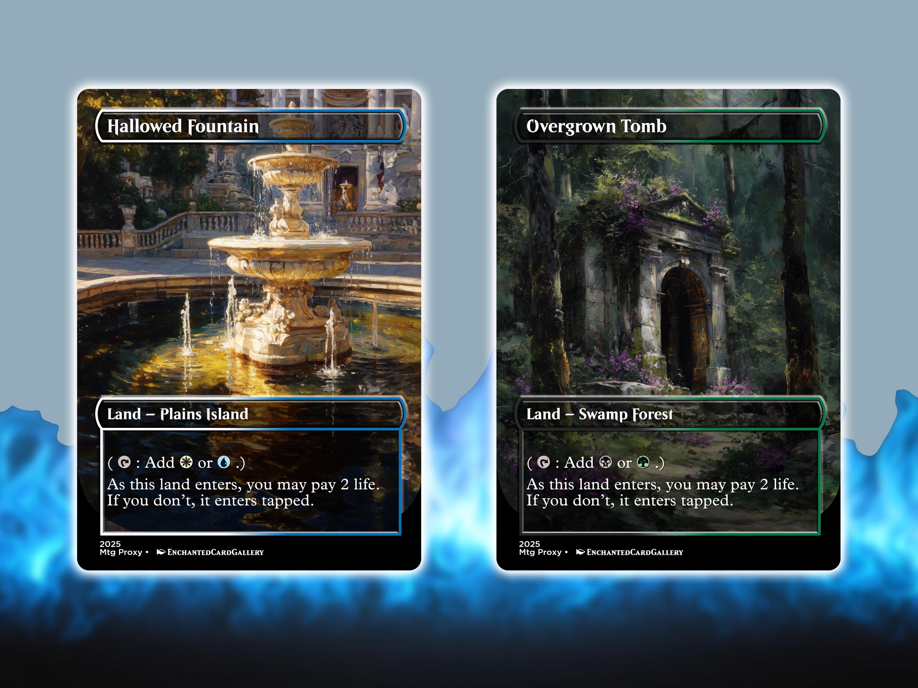 10x Shock Lands - Full Art TCG ,no Foil/foil/broken Glass,full Art