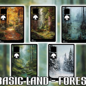 Basic Land Forest-Oil Painting Art Style MTG