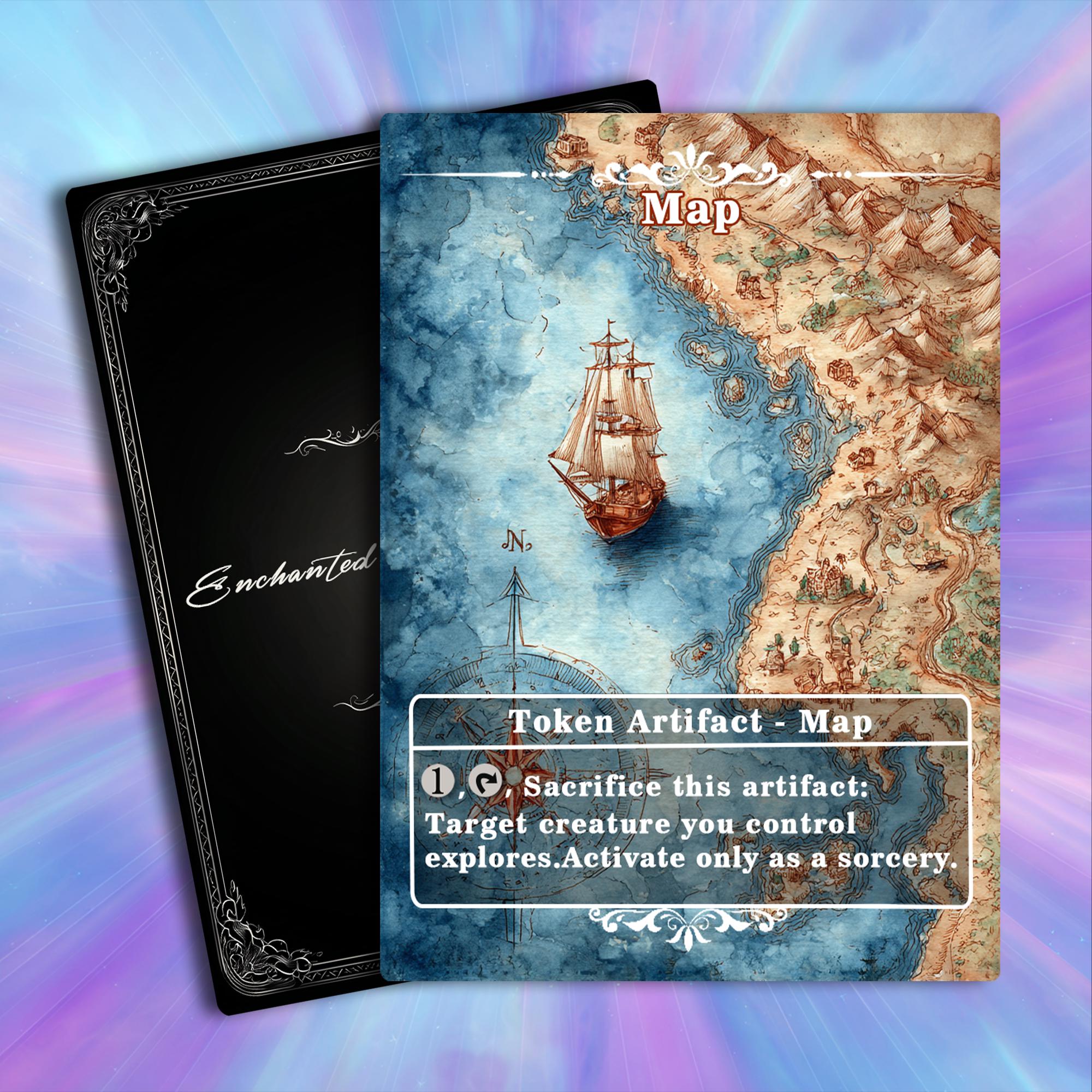 mtg map token cards Stainless Steel Map Token - Metal MTG Tokens
