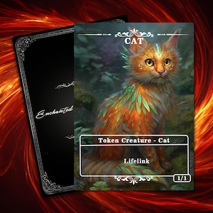 Full Art Cat Token MTG Proxy (1/1) - Benutzerdefinierter magischer Token