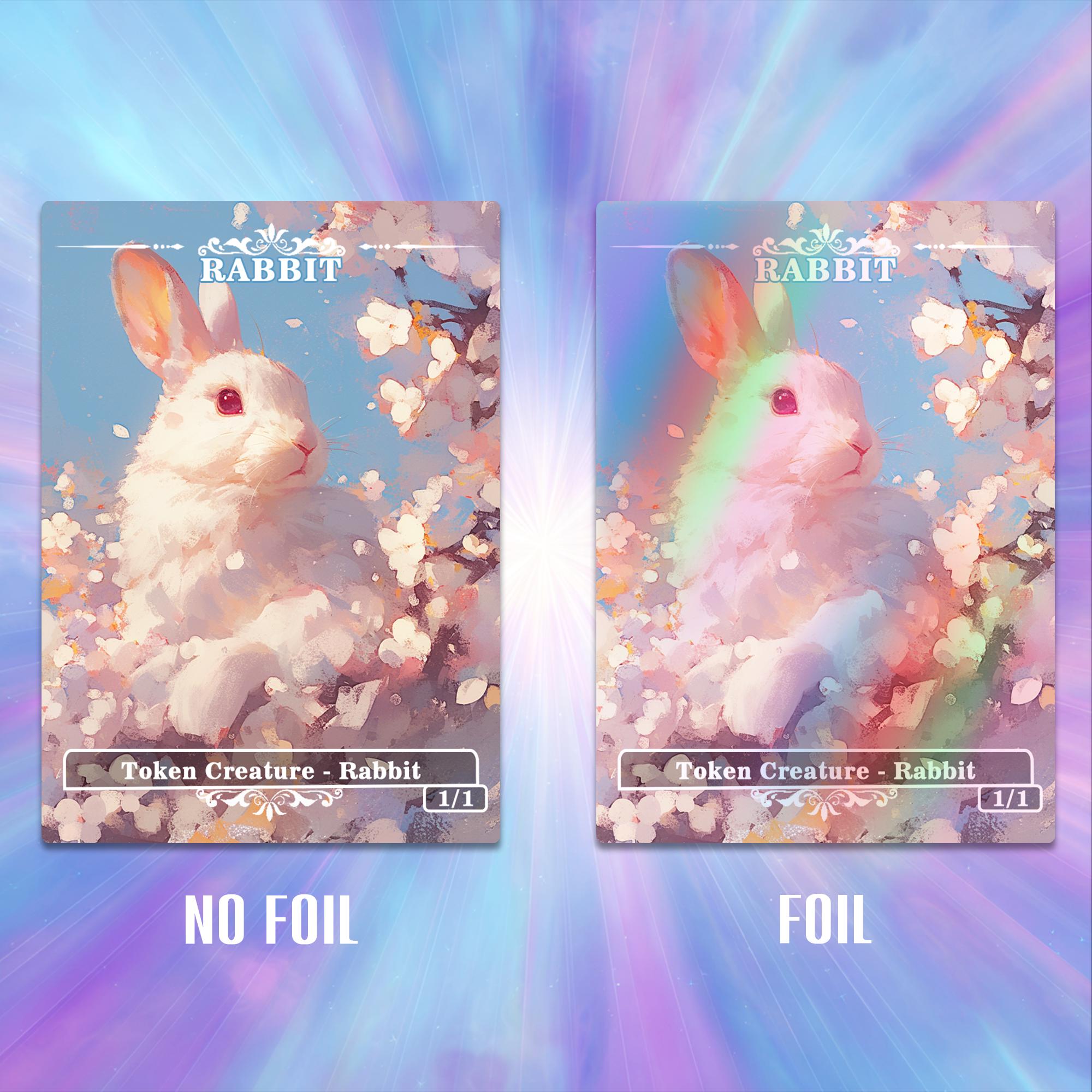 ウサギトークン フルアート TCG : 春の花の癒しウサギ フルアート、MTG