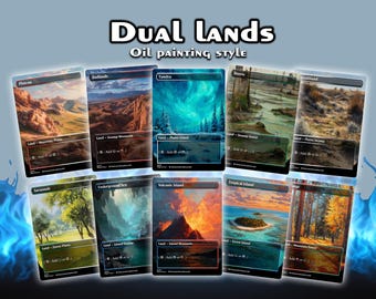 10x Typed FETCHABLE Dual Lands Full Set of 2-color Dominaria