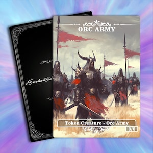 Orc Army Token: Full Art Magic Proxy - Dark Fantasy MTG