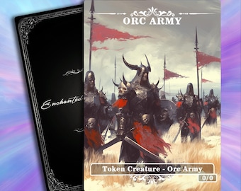 Orc Army Token: Full Art Magic Full Art TCG  - Dark Fantasy, token for mtg