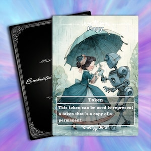 Copy Token MTG - Full Art Custom Magic Proxies - Tokens for your Favorite Decks,Lady and Robot