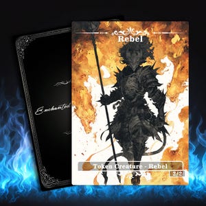 Full Art Rebel Token MTG Proxy: Custom Magic Token