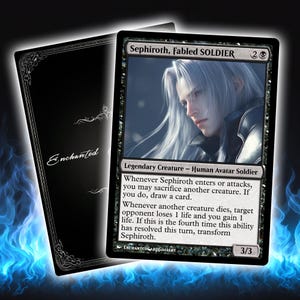 Sephiroth, Fabled SOLDIER | Premium  Custom Card | Full Art TCG  Card | Clear Printing | Durable, Perfect for Gaming and Collecting，Fan-made