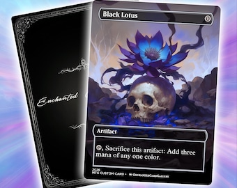 Black Lotus | Premium Custom Card | Full Art TCG Card | Clear