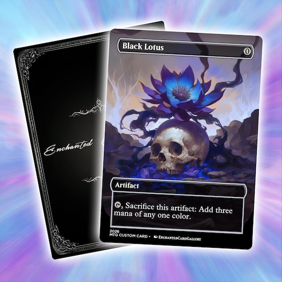 Black Lotus | Premium Custom Card | Full Art TCG Card | Clear