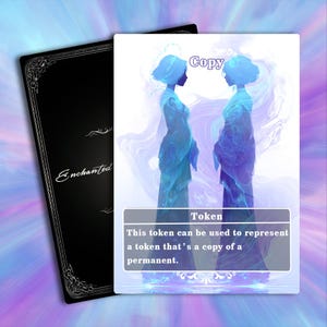Copy Token MTG - Full Art Custom Magic Proxies - Tokens for your Favorite Decks,Two Silhouetted Figures